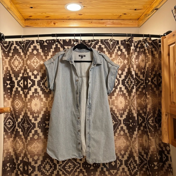 Steve Madden Dresses & Skirts - Steve Madden Size L Denim Dress, 100% Cotton